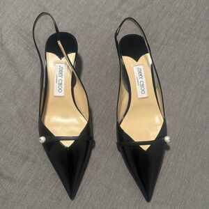 Jimmy Choo Amita 45 Pumps - Black, Size 40, Made in Italy